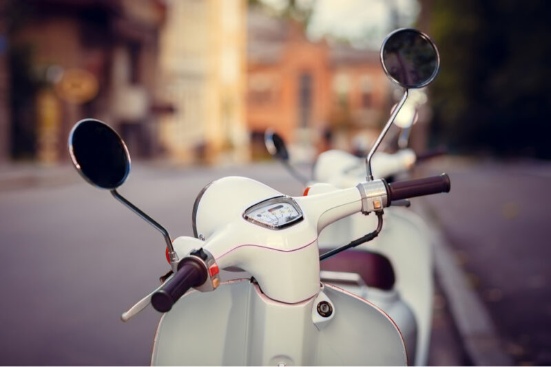 white Vespa