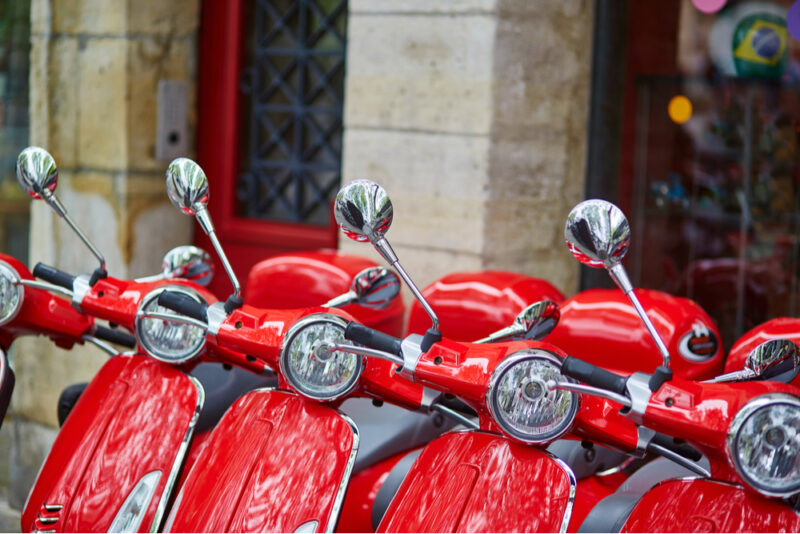 red Vespa