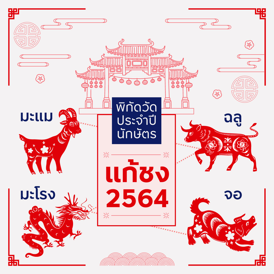 รวมวัดประจำปีนักษัตรชงเสริมมงคลตลอดปี 2021