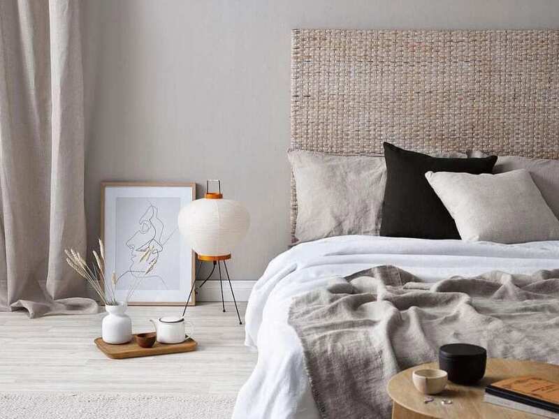Cozy bedroom with Japandi Style