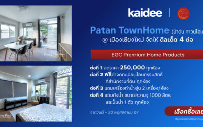 รับฟรี 4 ต่อกับ Patan Townhome by EGC Premium home products