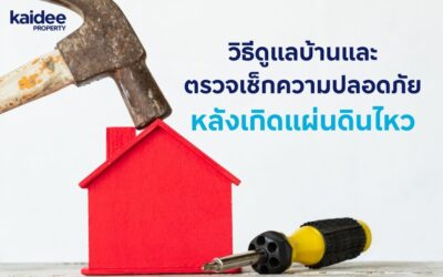 วิธีดูแลบ้านและตรวจเช็กความปลอดภัยหลังเกิดแผ่นดินไหว