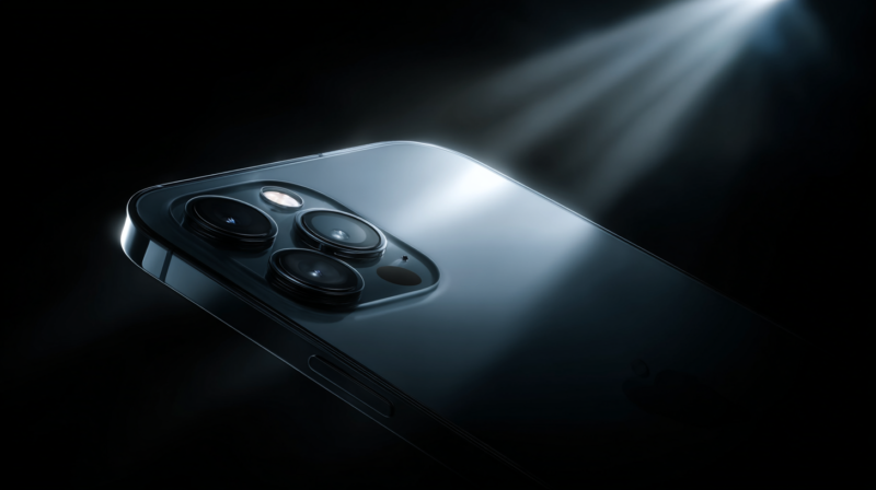 iPhone_17_pro_max_floating_in_a_dark_background
